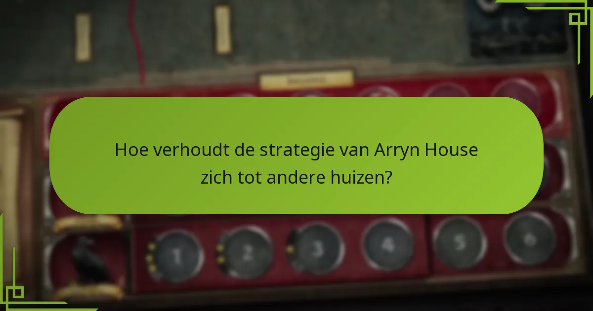 Welke middelen beheert Arryn House?
