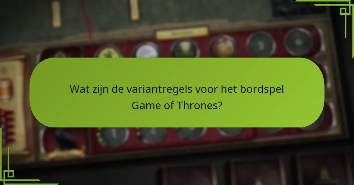 Welke variantregels zijn het populairst onder spelers?